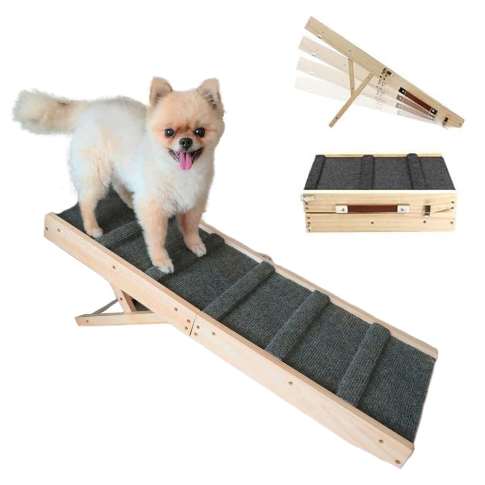 Amazon | 犬 ステップ 階段 ドッグ スロープ 折りたたみ ゆるやか